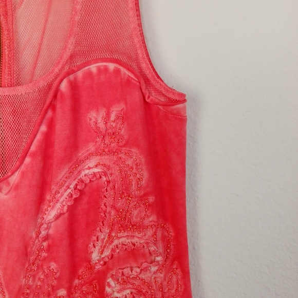 Free People Ice Ice Baby Coral Bodycon Dress Sz S - Picture 8 of 16